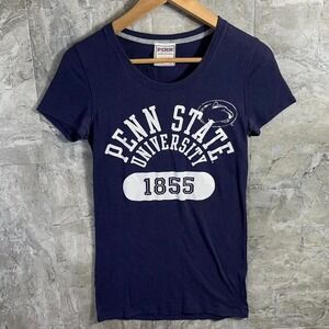 Victoria's Secret PINK navy Penn State University Woman's tee Size S #preppy